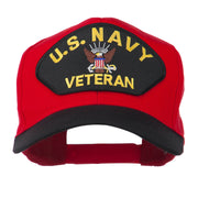 US Navy Veteran Military Patched Two Tone High Cap