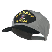 US Navy Veteran Military Patched Two Tone High Cap