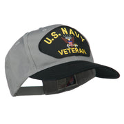 US Navy Veteran Military Patched Two Tone High Cap