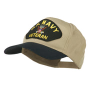 US Navy Veteran Military Patched Two Tone High Cap