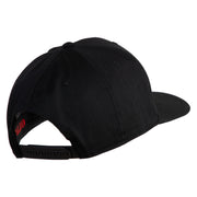 Veteran US Marine Corps Embroidered Solid Cotton Twill Pro Style Cap - Black OSFM