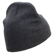 Pisces Astrology Embroidered 8 Inch Short Beanie - Dk-Grey OSFM