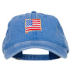 USA Flag New Mexico Map Embroidered Washed Buckle Cap