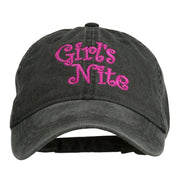 Girl's Nite Embroidered Pigment Dyed Brass Buckle Cap