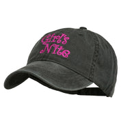 Girl's Nite Embroidered Pigment Dyed Brass Buckle Cap