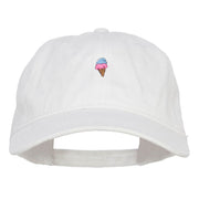 Mini Ice Cream Embroidered Washed Cap