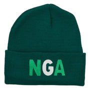 Nigeria Embroidered Long Beanie