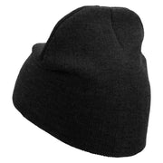 Pisces Astrology Embroidered 8 Inch Short Beanie - Black OSFM