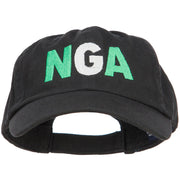 Nigeria NGA Flag Embroidered Low Profile Cap