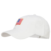 USA Flag New Mexico Map Embroidered Washed Buckle Cap