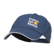 Tennis Game Set Match Embroidered Canvas Cap