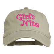 Girl's Nite Embroidered Pigment Dyed Brass Buckle Cap