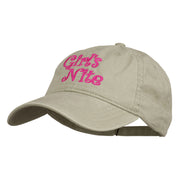 Girl's Nite Embroidered Pigment Dyed Brass Buckle Cap