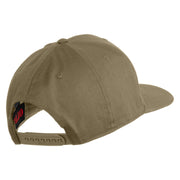 Veteran US Marine Corps Embroidered Solid Cotton Twill Pro Style Cap - Khaki OSFM