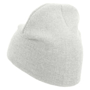 Pisces Astrology Embroidered 8 Inch Short Beanie - White OSFM