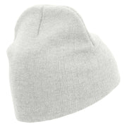 Pisces Astrology Embroidered 8 Inch Short Beanie - White OSFM