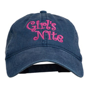 Girl's Nite Embroidered Pigment Dyed Brass Buckle Cap