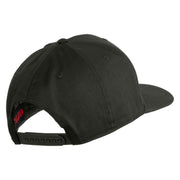 Veteran US Marine Corps Embroidered Solid Cotton Twill Pro Style Cap - Charcoal OSFM