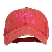 Girl's Nite Embroidered Pigment Dyed Brass Buckle Cap