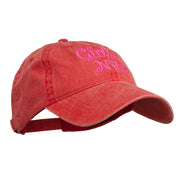 Girl's Nite Embroidered Pigment Dyed Brass Buckle Cap