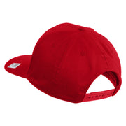 Veteran US Marine Corps Embroidered Solid Cotton Twill Pro Style Cap - Red OSFM