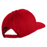 Veteran US Marine Corps Embroidered Solid Cotton Twill Pro Style Cap - Red OSFM