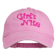 Girl's Nite Embroidered Pigment Dyed Brass Buckle Cap