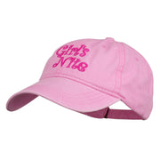 Girl's Nite Embroidered Pigment Dyed Brass Buckle Cap