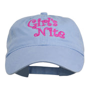 Girl's Nite Embroidered Pigment Dyed Brass Buckle Cap