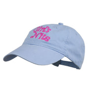 Girl's Nite Embroidered Pigment Dyed Brass Buckle Cap