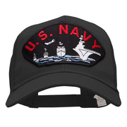 US Navy Ship Fan Shape Patched Cotton Mesh Cap