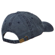 Mermaid Outline Embroidered Washed Cotton Cap