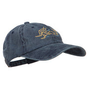 Mermaid Outline Embroidered Washed Cotton Cap