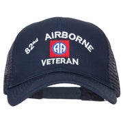 82nd Airborne Veteran Embroidered Solid Cotton Mesh Pro Cap