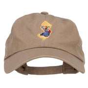 New Jersey State Flag Map Embroidered Unstructured Washed Cap