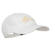 Mermaid Outline Embroidered Washed Cotton Cap