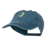 New Jersey State Map Embroidered Washed Cotton Cap