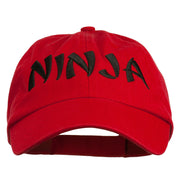 Halloween Ninja Embroidered Low Profile Washed Cap