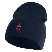 Corn Snake Embroidered 8 inch Acrylic Short Blank Beanie - Navy OSFM