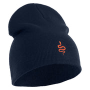 Corn Snake Embroidered 8 inch Acrylic Short Blank Beanie - Navy OSFM