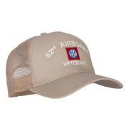 82nd Airborne Veteran Embroidered Solid Cotton Mesh Pro Cap