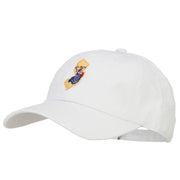 New Jersey State Flag Map Embroidered Unstructured Washed Cap