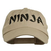 Halloween Ninja Embroidered Low Profile Washed Cap