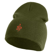 Corn Snake Embroidered 8 inch Acrylic Short Blank Beanie - Olive OSFM