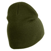 Corn Snake Embroidered 8 inch Acrylic Short Blank Beanie - Olive OSFM