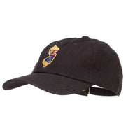 New Jersey State Flag Map Embroidered Unstructured Washed Cap