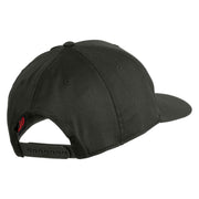 Retired US Marine Corps Embroidered Solid Cotton Twill Pro Style Cap - Charcoal OSFM