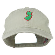 New Jersey State Map Embroidered Washed Cotton Cap