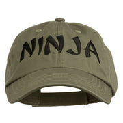 Halloween Ninja Embroidered Low Profile Washed Cap