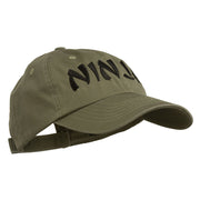 Halloween Ninja Embroidered Low Profile Washed Cap